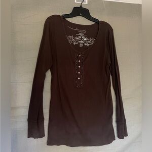 Old Navy Brown Long Sleeve Shirt